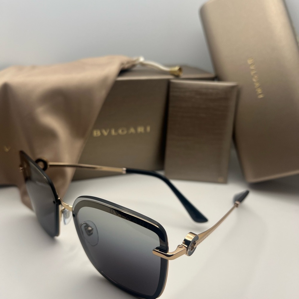 Bulgari Women's Sunglasses in Black and Gold